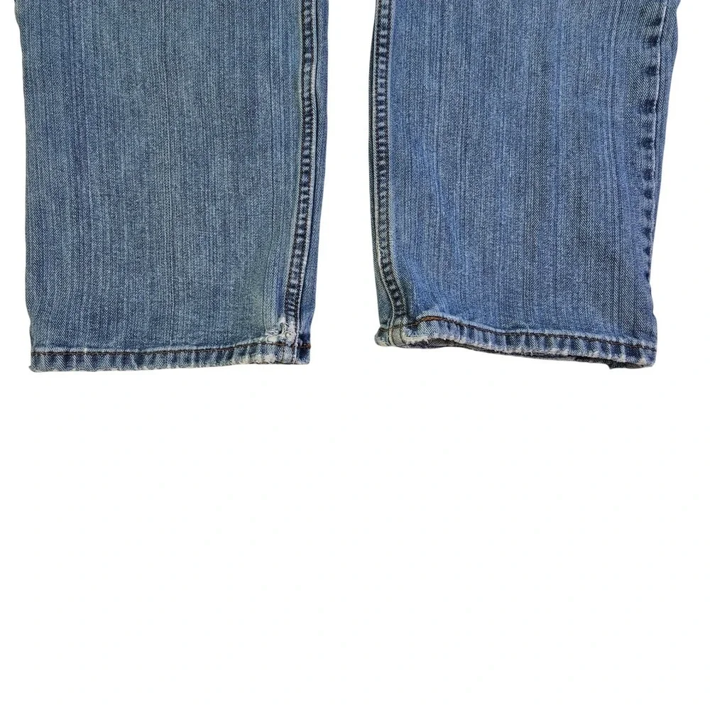 Levis 505 Regular Fit Mens Blue Jeans Medium Wash Straight Leg W36 L30 Cotton